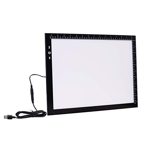 HSK B4/A3s LED Artist tracing Light Box Copy Table, Adjustable High Brightness Light Pad for Tatto Drawing, Sketching, Animation,Diamond Painting Accessories - size: 03 - B4