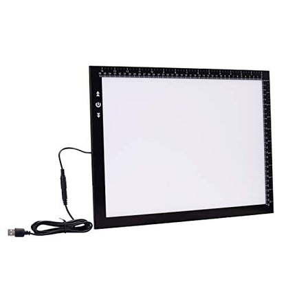HSK B4/A3s LED Artist tracing Light Box Copy Table, Adjustable High Brightness Light Pad for Tatto Drawing, Sketching, Animation,Diamond Painting Accessories - size: 03 - B4