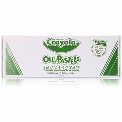 Crayola 524629 Oil Pastels,12-Color Set, Assorted, 336/Pack