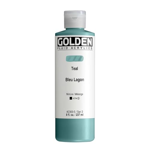 GOLDEN Fluid Acrylics, Teal, 8 fl. oz. Bottle