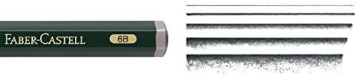Faber-Castell, Castell 9000 Jumbo 6B, Top-Quality Graphite Pencil for Writing, Drawing and Sketching - style: 6b