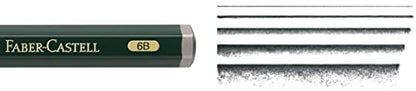Faber-Castell, Castell 9000 Jumbo 6B, Top-Quality Graphite Pencil for Writing, Drawing and Sketching - style: 6b
