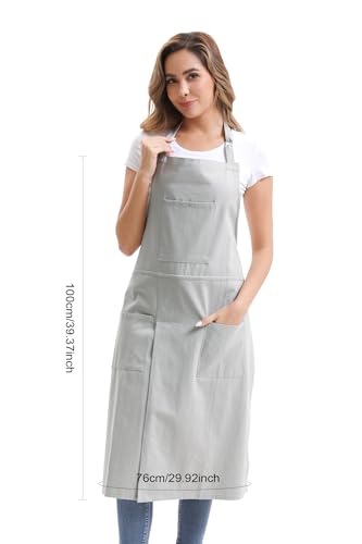 Nanxson Pottery Apron Split Leg with 3 Pockets & Adjustable Buckle | cotton material,Long apron,adjustable waist tie,for Pottery Ceramic Wheel DIY Art Garden - color: Khaki