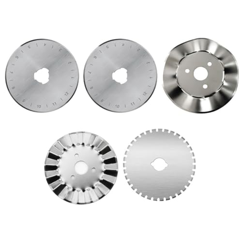 45mm/1.77inch Rotary Cutter Blades,5pack Rotary Cutter Blades Perforating Replacement Blades Crochet Skip Blades Rotary Cutter Accessories for Fabric Arts Crafts Scrapbooking Sewing Cutting Paper - color: Set 3 - 5pack