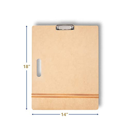 Falling in Art 14x18 Sketch Board with Sturdy Clip &Rubber Bands | Professional Art Drawing Board, Portable Artists Clipboard for Classroom, Studio Drawing, Outdoor Painting - size: 14X18"
