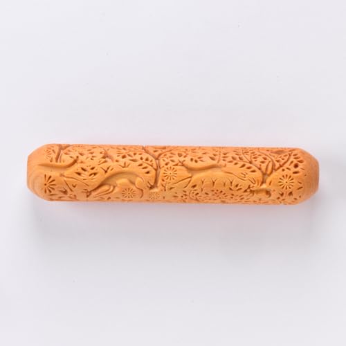 MKM Pottery Tools Wood Big Hand Rollers for Clay (BHR-111 Spring Awakening) - color: BHR-111 Spring Awakening