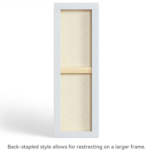 PHOENIX 10x30 Inch 3 Pack Gallery Canvas - 1.5 in Thick Large Skinny Canvases for Painting - Deep Edge 100% Cotton 11 Oz. Gesso Primed White Blank Professional Canvas Oil & Acrylic Paints - size: 10"x30", style: Gallery