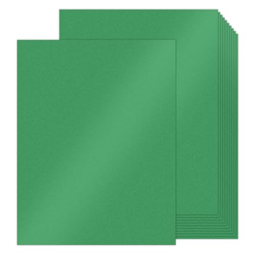 Green Shimmer Cardstock 8.5 x 11 Green Paper | Goefun 24 Sheets 80lb Card Stock Printer Paper for Christmas, Invitations, Certificates, Crafts, Card Making - color: green