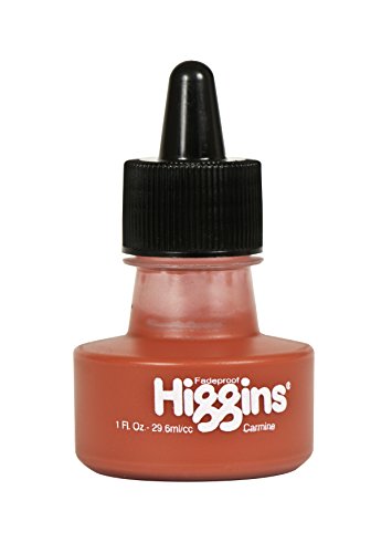 Higgins Pigmented Drawing Ink, Carmine Red, 1 Ounce Bottle (44655) - color: Carmine Red