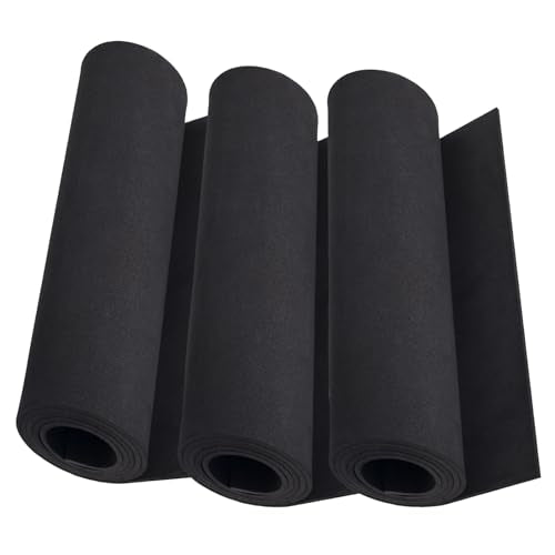 3-Pack 2mm Thick Black Eva Foam Cosplay Sheets roll, 13.5" x 49" Premium eva Craft Foam for Cosplay Costume by MEARCOOH - color: 3PCS:Black, size: Thickness-2mm