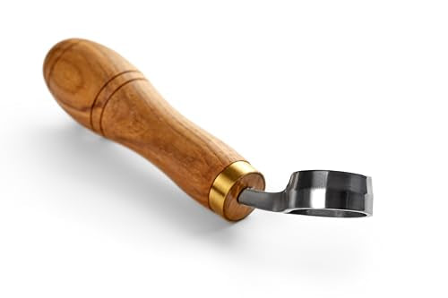 Wood Carving Scorp Knife. Round Carving Tool for Spoons, Bowls and Cups. Wood Carvers Rounded Hook Knife Spoon carving knife. (ANGLED) - style: Angled Scorp