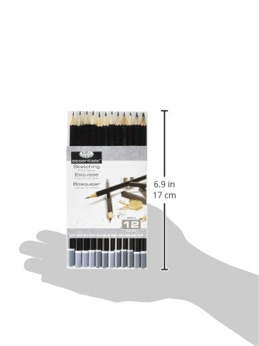 Royal & Langnickel SPEN-12 Essentials Sketching Pencil Set, 12-Piece - size: 12 Count (Pack of 1)