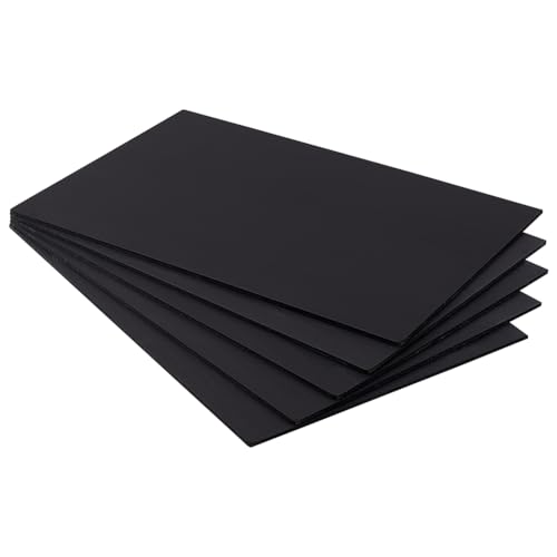 BENECREAT 5 Sheets 3mm Black PVC Foam Sheet A4 Lightweight Rigid Foam, Sand Table Model Material Supplies for Mounting Crafts Modelling Art Display School Projects, 11.8x7.8inch - color: Black, size: 11.8X7.8"-3mm