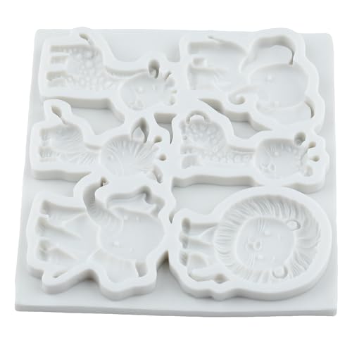 Animal Polymer Clay Mold Lion Elephant Giraffe Silicone Molds - color: Style R