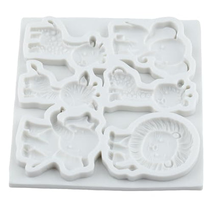Animal Polymer Clay Mold Lion Elephant Giraffe Silicone Molds - color: Style R