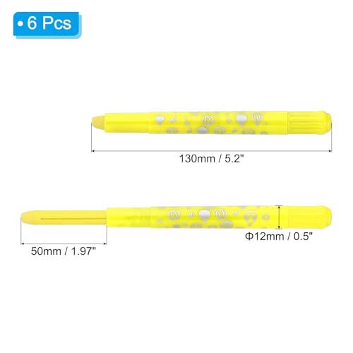 PATIKIL Watercolor Gel Crayon, 6Pcs Twist Coloring Crayons, Light Yellow - color: Light Yellow
