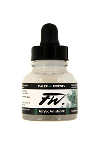 Daler Rowney FW Artists Acrylic Ink 29.5 ML Pot - Shimmering Green - color: Shimmering Green
