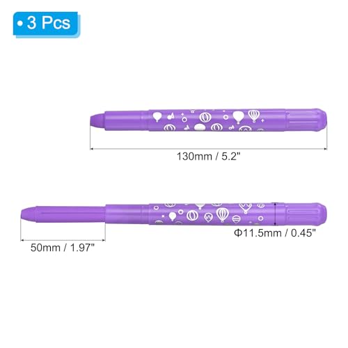 PATIKIL Gel Crayons, 3PCS Watercolor Crayons Silky Water Soluble Twist Bulk for Artists Coloring Drawing Painting, Light Purple Crayon - color: Light Purple