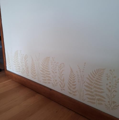 Large Flower Stencils for Walls Floral Stencils for Wood Fence | Reusable Wildflower Stencil for Painting on Canvas Fabrics Furniture - style: Wildflower 02