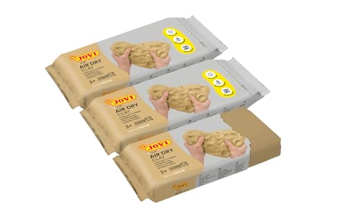 Jovi - Air Dry Clay, Sand Ochre Color, 3 x 1.1 lb, Total of 3.3 lb - color: Ochre, size: 3.3 lb