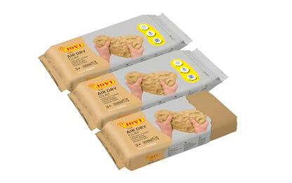 Jovi - Air Dry Clay, Sand Ochre Color, 3 x 1.1 lb, Total of 3.3 lb - color: Ochre, size: 3.3 lb