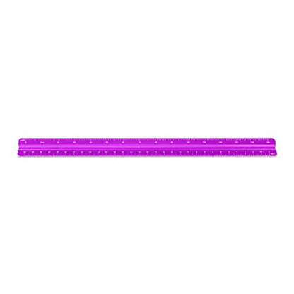 Alumicolor Aluminum Combination Solid Drafting Scale, 12IN, Purple - color: Purple, size: 12 Inch, style: Combination