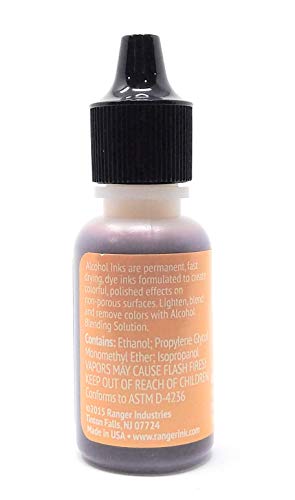 Ranger Adirondack Alcohol Ink, Peach Bellini Alcohol - color: Peach Bellini Alcohol, size: 0.5 fl oz