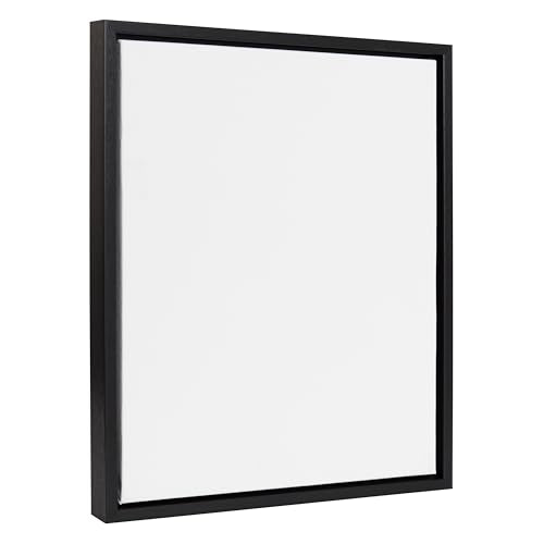 Kate and Laurel Sylvie Blank Framed Canvas Wall Art; 16x20 Black; Modern Empty Canvas for Paint-Your-Own Art; Ready to Paint Premium Canvas Already Framed - color: Sylvie Black