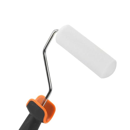 Edward Tools 7 Piece 4” Paint Roller Kit - Includes Acrylic, Polyester and Foam Covers - Deluxe Plastic Paint Tray - Ergo-Grip Frame with Rubber Handle