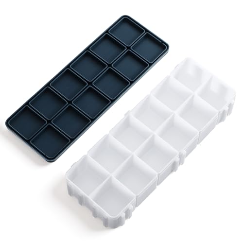 WLLHYF Twelve-Cell Paint Box, Travel Palette Tray Plastic Paint Palette
