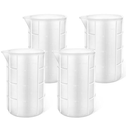 Gartful 700ml Extra Large Silicone Cups, 23OZ Reusable Resin Measuring Cups for Epoxy, Jewelry Casting Molds, Acrylic Paint Pouring, Waxing, DIY Craft Project, 4PCS - size: 700ml*4