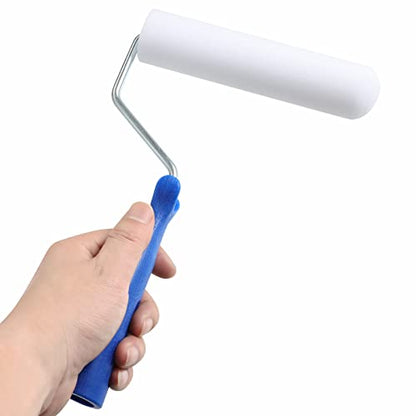 NANJA 6 Inch Foam Paint Roller Kit Mini Roller with Tray & Refills,9PCS Set | Sponge foam roller kit, 6-inch. Includes tray & 9 roller refills. - size: 6 Inch