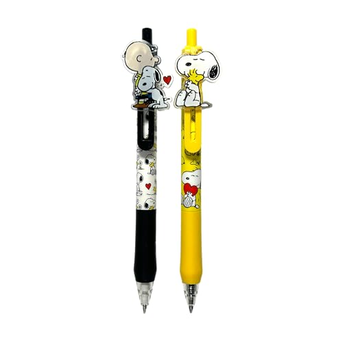Ooly x Peanuts Officially Licensed Snoopy Mechanical Pencil and Gel Pen Set | Ages 6+, 0.5mm Mechanical Pencil and 0.7mm Black Ink Gel Pen, Fun Peanuts Stationery for School and Kids - style: Peanuts Mechanical Pencil and Pen Set