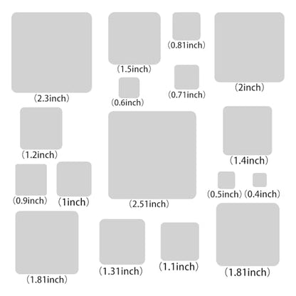 Metal Square Circle Stencils, Round Tracers Drawing Template for Artists, Lapidary, Cabochons, Geometric Ruler, Jewelry (Shape2)