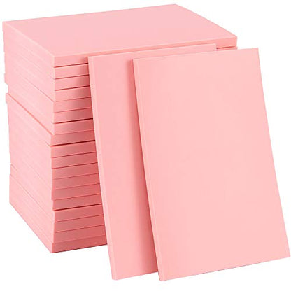 ZOENHOU 20-Count 4 x 6 Inch Pink Soft Rubber Carving Blocks, Crafts Stamping Blanks, Linoleum Blocks for Printmaking - color: Pink