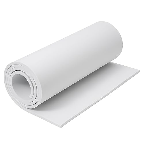 AMZQNART 8mm EVA Foam Sheets Roll 16x59in White for DIY Cosplay 90kg/m3 - color: 16×59in White, size: 8mm-Thick
