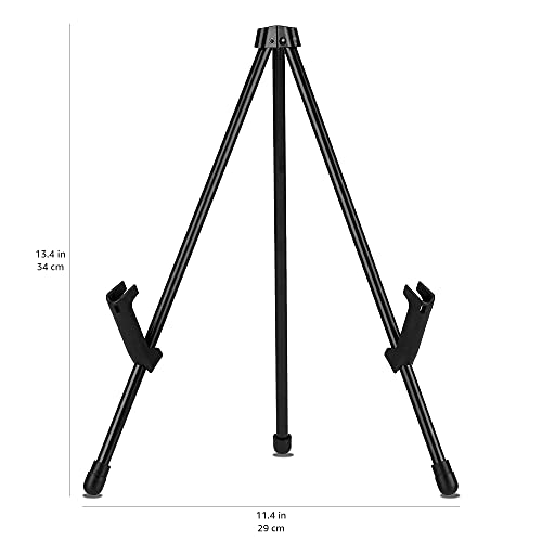 Amazon Basics Tabletop Instant Easel, Black Steel, Portable Tripod for Paintings, Signs, Posters, Adjustable Display (Pack of 2) - size: 14.37 x 1.26 x 1.26 inches (Pack of 2)