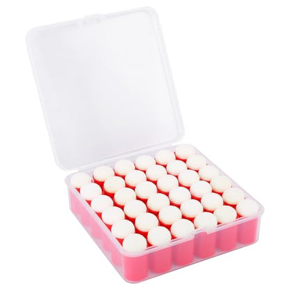 36 Pieces Sponge Daubers W/Storage Case - Great for Applying Ink, Chalk, Paint, and More to Your Projects - Fits Over The Finger and Makes Blending Accuracy Easier - color: Red