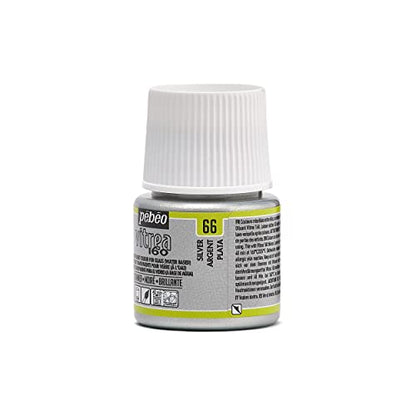 Pebeo Vitrea 160, Glass Paint, 45 ml Bottle - Shimmer Silver - color: Silver