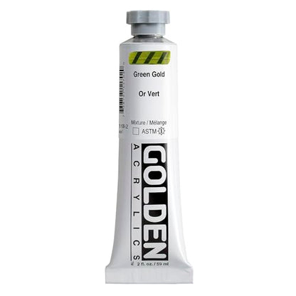 GOLDEN Heavy Body Acrylics, Green Gold, 2 fl. oz. Tube