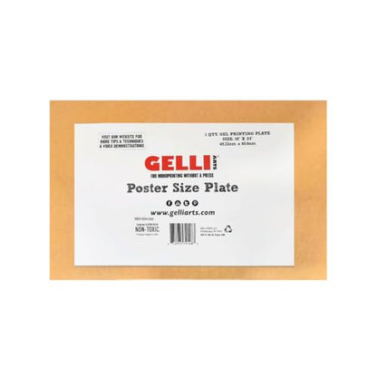 Gelli Arts 18" x 24" Gel Printing Plate - Arts & Crafts, Clear & Reusable Monoprinting Gelli Plate, Premium Printmaking Supplies with Brayer Rollers & Stencils, Beginner & Pro Friendly - size: 18" x 24"