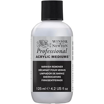 Winsor & Newton Professional Acrylic Medium, Varnish Remover, 125ml | Safely removes removable acrylic varnish layers while helping preserve the integrity of the underlying paint film. - color: Varnish Remover, style: 125ml (4.2-oz)