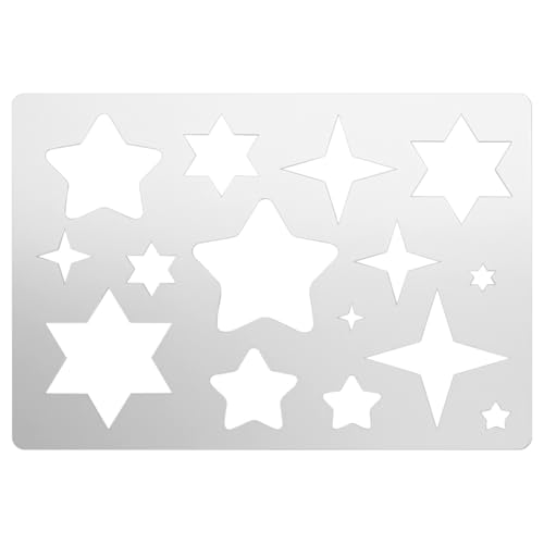UNICRAFTALE Star Shape Metal Stencil Cutouts Cutting Stencils Template Stainless Steel Reusable Stencils Decorative Embossing Drawing for Cabochons Bracelets Earrings Making Jewelry Craft - style: Star