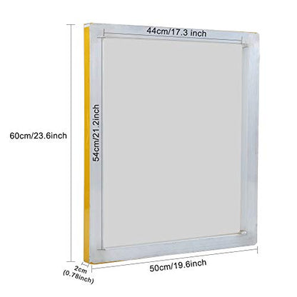 Caydo 6 Pieces 20 x 24 Inch Aluminum Silk Screen Printing Frames with 160 White Mesh for Screen Printing - size: 20 x 24 Inch, style: 160 Mesh