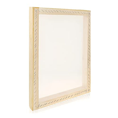 Caydo 6 Pieces 3 Size Wood Silk Screen Printing Frame with Mesh | Silk Screen 10 x 14 Inch, 8 x 12 Inch, 6 x 10 Inch