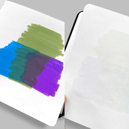 Mifuner Square 5x5 Bleedproof Marker Paper Pad,110 GSM Alcohol Ink Bristol Paper Sketchbook,Handmade Journal 88 Sheets (176 Pages) Markers Ink Mediums Art Sketch Book White Crane - color: S-White Crane