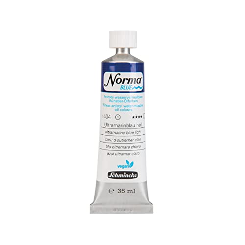 Schmincke - NORMA® Blue, 21404009, finest water-based artists' oil colors, highly pigmented, lightfast, vegan, ultramarine blue light, 35 ml - color: 404 ultramarine blue light