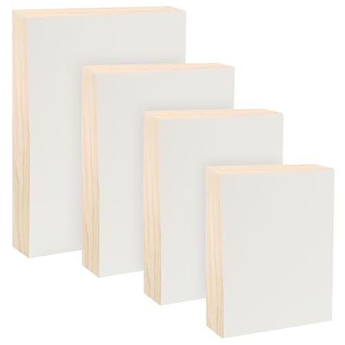 Da Vinci Pro Medium Textured Gesso Wood Panel Bundle - Textured Wood Canvas Panel for Painting, Artists, Classrooms, Students, & More! - 1-5/8" Small Rectangular - size: 1-5/8" Small Rectangular