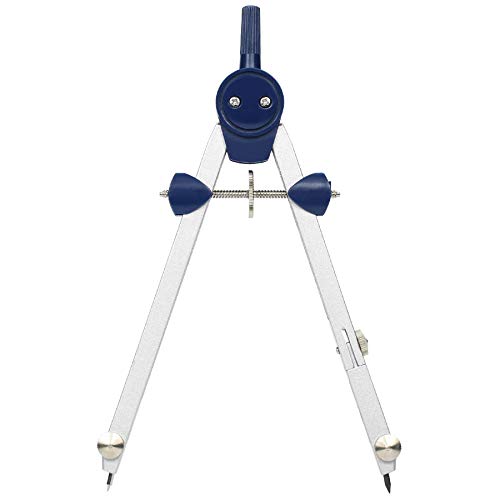 UNJOO 9Pc Geometry Set Metal Compass, Geometry Precision Tool (Blue) | Circle Drawing Tool and Architecture, Drafting Kits for Engineer with Shatterproof Storage Box