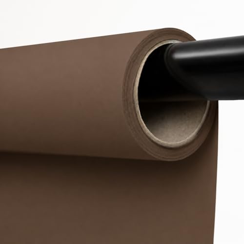 Kate Seamless Paper Backdrop Brown Paper Backdrop Seamless Backdrop Paper Rolls (53''x32.8' Coco Brown) - color: Coco Brown, size: 53''x32.8'